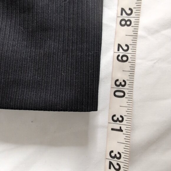 DKNY Men's Black Striped Dress Pants 100% Wool, Size 36 - Picture 5 of 6